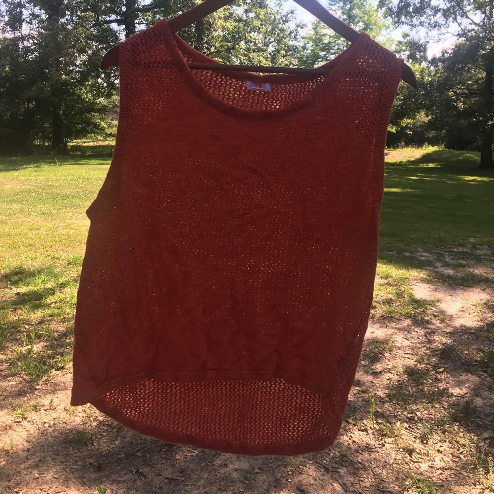 Xhileration Orange Sweater Vest